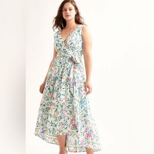 Tanya Taylor Neves Floral Hi Low Midi Dress Size  2